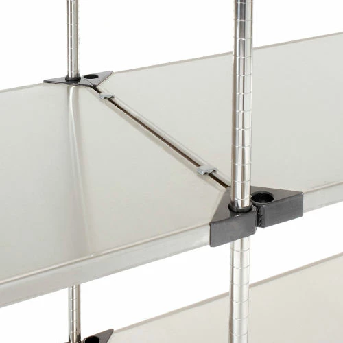 Nexel® Solid Stainless Steel, 4 Tier, Add-On Unit, 36"W x 18"D x 74"H 5 Nexel® Solid Stainless Steel, 4 Tier, Add-On Unit, 36"W x 18"D x 74"H - Image 5