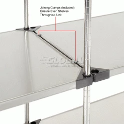 Nexel® Solid Stainless Steel, 4 Tier, Add-On Unit, 36"W x 18"D x 86"H 30 Nexel® Solid Stainless Steel, 4 Tier, Add-On Unit, 36"W x 18"D x 86"H -Shelving Sales Store 235373 2wco