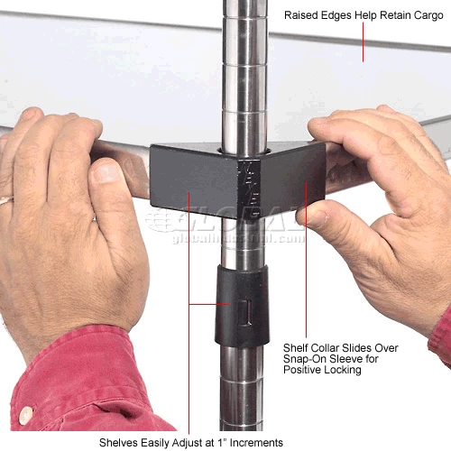 Nexel® S1836SS Stainless Steel Solid Shelf 36"W x 18"D 3 Nexel® S1836SS Stainless Steel Solid Shelf 36"W x 18"D - Image 3
