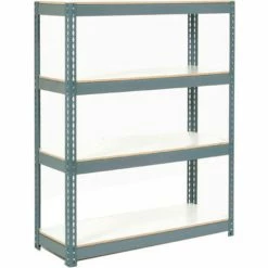 Global Industrial Extra Heavy Duty Shelving 48Wx18Dx84H 7 Shelves 1500 lbs. Cap. Per Shelf GRY