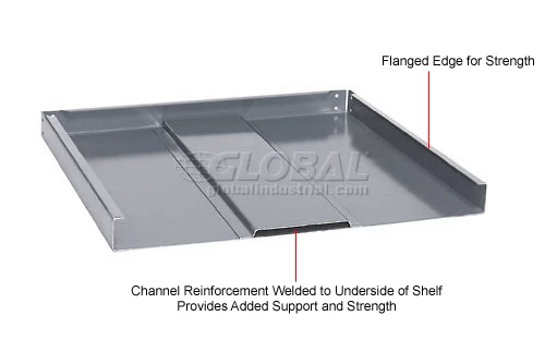 Global Industrial Die Rack Shelf, 60"W x 18"D x 2"H, Gray 10 Global Industrial Die Rack Shelf, 60"W x 18"D x 2"H, Gray - Image 10