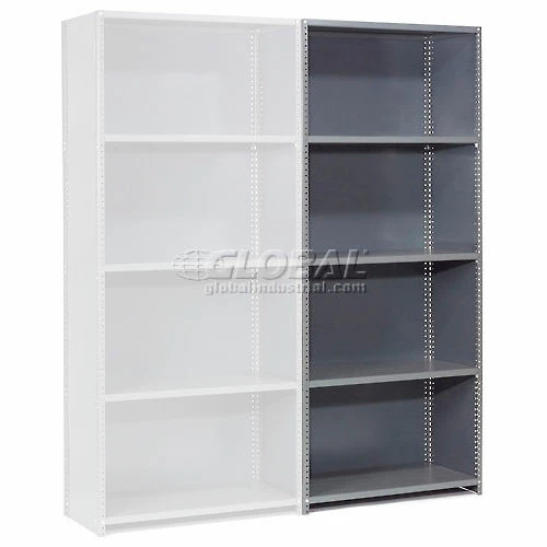 Global Industrial™ Steel Shelving 18 Ga 36"Wx12"Dx85"H Closed Clip Style 5 Shelf Add-On 1 Global Industrial™ Steel Shelving 18 Ga 36"Wx12"Dx85"H Closed Clip Style 5 Shelf Add-On