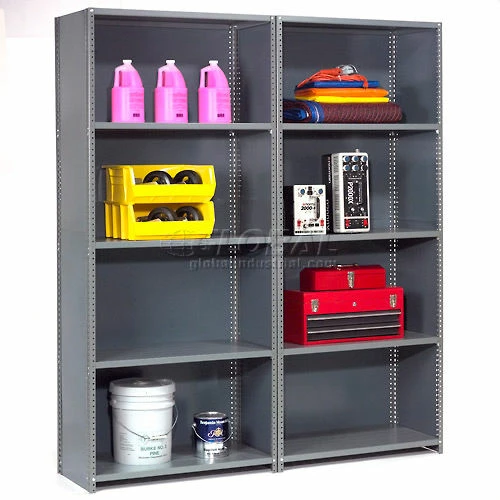 Global Industrial™ Steel Shelving 20 Ga 36"Wx18"Dx85"H Closed Clip Style 5 Shelf Add-On 4 Global Industrial™ Steel Shelving 20 Ga 36"Wx18"Dx85"H Closed Clip Style 5 Shelf Add-On - Image 4