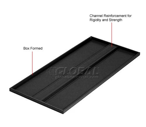 Global Industrial Shelves For 36"Wx18"D Storage Cabinet, Black, 2 Pack 6 Global Industrial Shelves For 36"Wx18"D Storage Cabinet, Black, 2 Pack - Image 6