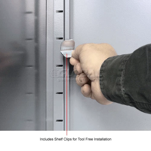Global Industrial Shelves For 48"Wx24"D Storage Cabinet, Gray, 2 Pack 8 Global Industrial Shelves For 48"Wx24"D Storage Cabinet, Gray, 2 Pack - Image 8