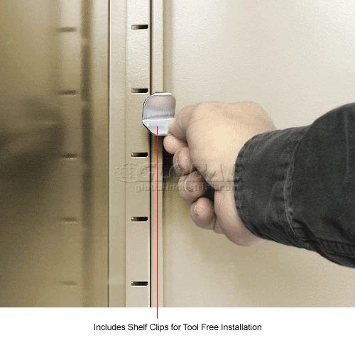 Global Industrial Shelves For 36"Wx18"D Storage Cabinet, Tan, 2 Pack 10 Global Industrial Shelves For 36"Wx18"D Storage Cabinet, Tan, 2 Pack - Image 10