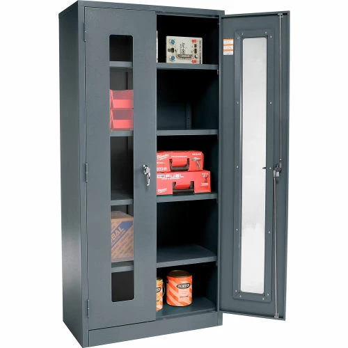 Global Industrial™ Additional Shelves for 36"W Storage Cabinet - Gray 4 Global Industrial™ Additional Shelves for 36"W Storage Cabinet - Gray - Image 4