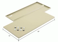 Global Industrial™ Additional Shelves for 36"W Storage Cabinet - Tan -Shelving Sales Store 237580TNIN dim