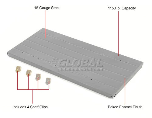 Global Industrial™ Steel Shelf 36x30 With 4 Clips (18 GA) 14 Global Industrial™ Steel Shelf 36x30 With 4 Clips (18 GA) - Image 14