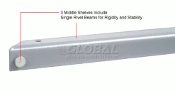 Global Industrial™ Heavy Duty Shelving 48"W x 18"D x 96"H With 5 Shelves - Wood Deck - Gray 35 Global Industrial™ Heavy Duty Shelving 48"W x 18"D x 96"H With 5 Shelves - Wood Deck - Gray -Shelving Sales Store 254440 4wco