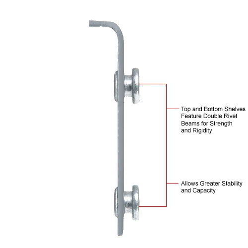 Global Industrial™ Heavy Duty Shelving 36"W x 24"D x 72"H With 5 Shelves - No Deck - Gray 15 Global Industrial™ Heavy Duty Shelving 36"W x 24"D x 72"H With 5 Shelves - No Deck - Gray - Image 15