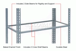 Global Industrial™ Additional Shelf Level Boltless 36"W x 12"D - Gray -Shelving Sales Store 254453 1wco