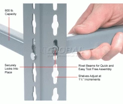 Global Industrial™ Additional Shelf Level Boltless 36"W x 12"D - Gray -Shelving Sales Store 254453 3wco
