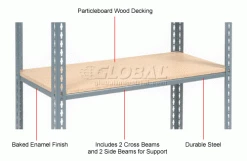 Global Industrial™ Additional Shelf Level Boltless Wood Deck 36"W x 12"D - Gray 18 Global Industrial™ Additional Shelf Level Boltless Wood Deck 36"W x 12"D - Gray -Shelving Sales Store 254459 1wco 2