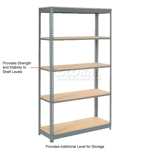 Global Industrial™ Additional Shelf Level Boltless Wood Deck 36"W x 12"D - Gray 8 Global Industrial™ Additional Shelf Level Boltless Wood Deck 36"W x 12"D - Gray - Image 8