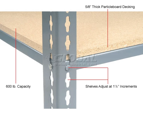 Global Industrial™ Additional Shelf Level Boltless Wood Deck 36"W x 24"D - Gray 10 Global Industrial™ Additional Shelf Level Boltless Wood Deck 36"W x 24"D - Gray - Image 10