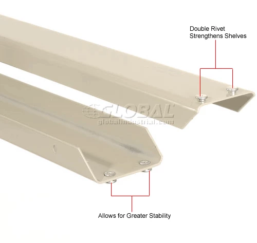 Global Industrial™ Double Rivet Beam, 36"L, Tan 6 Global Industrial™ Double Rivet Beam, 36"L, Tan - Image 6