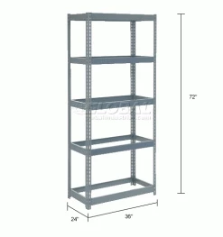 Global Industrial Extra Heavy Duty Shelving 36"W x 24"D x 72"H With 5 Shelves, No Deck, Gray 30 Global Industrial Extra Heavy Duty Shelving 36"W x 24"D x 72"H With 5 Shelves, No Deck, Gray -Shelving Sales Store 255414 dimx