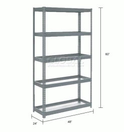 Global Industrial™ Extra Heavy Duty Shelving 48"W x 24"D x 60"H With 5 Shelves No Deck 30 Global Industrial™ Extra Heavy Duty Shelving 48"W x 24"D x 60"H With 5 Shelves No Deck -Shelving Sales Store 255417 dim