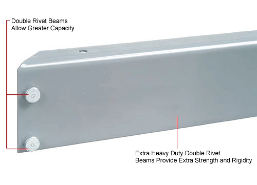 Global Industrial Wide Span Rack 72Wx15Dx96H, 3 Shelves No Deck 900 Lb Cap. Per Level, Gray 8 Global Industrial Wide Span Rack 72Wx15Dx96H, 3 Shelves No Deck 900 Lb Cap. Per Level, Gray - Image 8