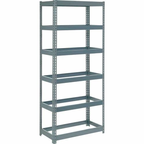 Global Industrial Extra Heavy Duty Shelving 36"W x 12"D x 72"H With 6 Shelves, No Deck, Gray 1 Global Industrial Extra Heavy Duty Shelving 36"W x 12"D x 72"H With 6 Shelves, No Deck, Gray