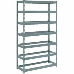 Global Industrial Extra Heavy Duty Shelving 48"W x 12"D x 84"H With 7 Shelves, No Deck, Gray