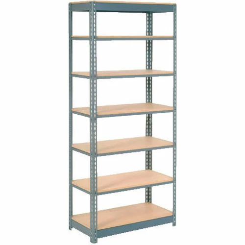 Global Industrial™ Heavy Duty Shelving 36"W x 18"D x 96"H With 7 Shelves - Wood Deck - Gray 1 Global Industrial™ Heavy Duty Shelving 36"W x 18"D x 96"H With 7 Shelves - Wood Deck - Gray