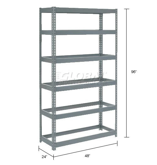 Global Industrial™ Extra Heavy Duty Shelving 48"W x 24"D x 96"H With 6 Shelves, No Deck 9 Global Industrial™ Extra Heavy Duty Shelving 48"W x 24"D x 96"H With 6 Shelves, No Deck - Image 9