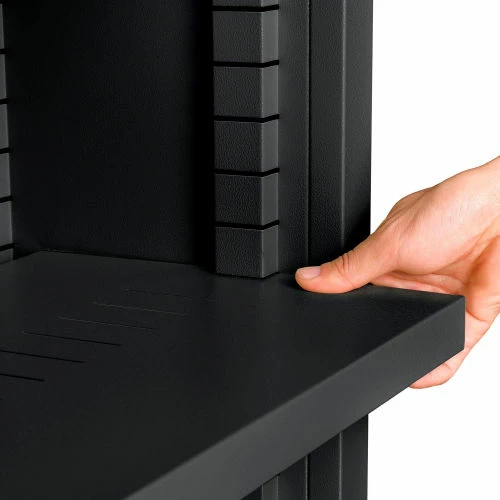 Interion By Global Industrial Interion® All Steel Bookcase 36" W x 12" D x 42" H Black 3 Openings 3 Interion By Global Industrial Interion® All Steel Bookcase 36" W x 12" D x 42" H Black 3 Openings - Image 3