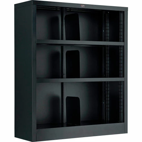 Interion By Global Industrial Interion® All Steel Bookcase 36" W x 12" D x 42" H Black 3 Openings 4 Interion By Global Industrial Interion® All Steel Bookcase 36" W x 12" D x 42" H Black 3 Openings - Image 4