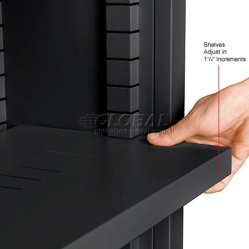 Interion By Global Industrial Interion® All Steel Bookcase 36" W x 12" D x 42" H Black 3 Openings 15 Interion By Global Industrial Interion® All Steel Bookcase 36" W x 12" D x 42" H Black 3 Openings - Image 15