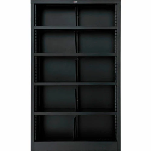 Interion By Global Industrial Interion® All Steel Bookcase 36" W x 12" D x 60" H Black 5 Openings 6 Interion By Global Industrial Interion® All Steel Bookcase 36" W x 12" D x 60" H Black 5 Openings - Image 6