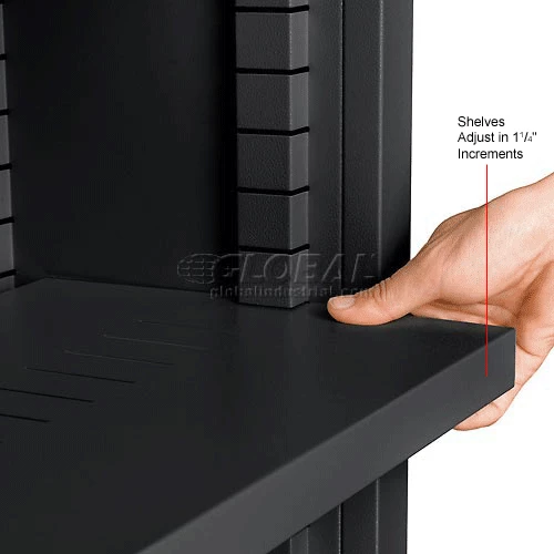 Interion By Global Industrial Interion® All Steel Bookcase 36" W x 12" D x 60" H Black 5 Openings 16 Interion By Global Industrial Interion® All Steel Bookcase 36" W x 12" D x 60" H Black 5 Openings - Image 16