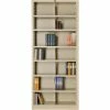 Interion By Global Industrial Interion® All Steel Bookcase 36" W x 12" D x 84" H Putty 7 Openings