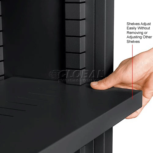 Interion By Global Industrial Interion® Extra Black Shelf For All Steel Bookcase 5 Interion By Global Industrial Interion® Extra Black Shelf For All Steel Bookcase - Image 5