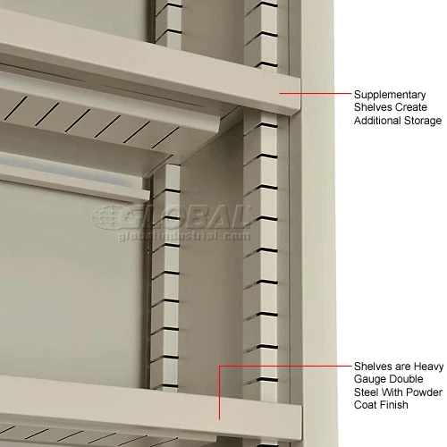 Interion By Global Industrial Interion® Extra Putty Shelf For All Steel Bookcase Putty 4 Interion By Global Industrial Interion® Extra Putty Shelf For All Steel Bookcase Putty - Image 4