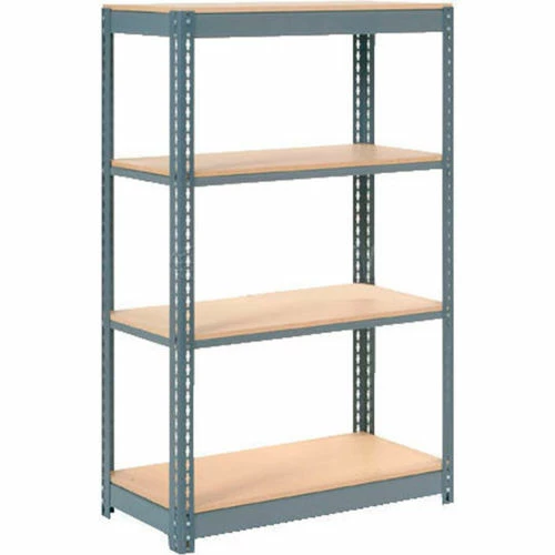 Global Industrial™ Heavy Duty Shelving 48"W x 24"D x 60"H With 4 Shelves - Wood Deck - Gray 1 Global Industrial™ Heavy Duty Shelving 48"W x 24"D x 60"H With 4 Shelves - Wood Deck - Gray