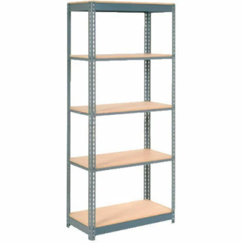 Global Industrial™ Heavy Duty Shelving 48"W x 12"D x 84"H With 5 Shelves - Wood Deck - Gray 1 Global Industrial™ Heavy Duty Shelving 48"W x 12"D x 84"H With 5 Shelves - Wood Deck - Gray