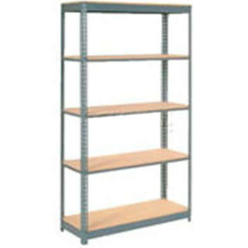 Global Industrial™ Heavy Duty Shelving 48"W x 12"D x 96"H With 5 Shelves - Wood Deck - Gray 1 Global Industrial™ Heavy Duty Shelving 48"W x 12"D x 96"H With 5 Shelves - Wood Deck - Gray