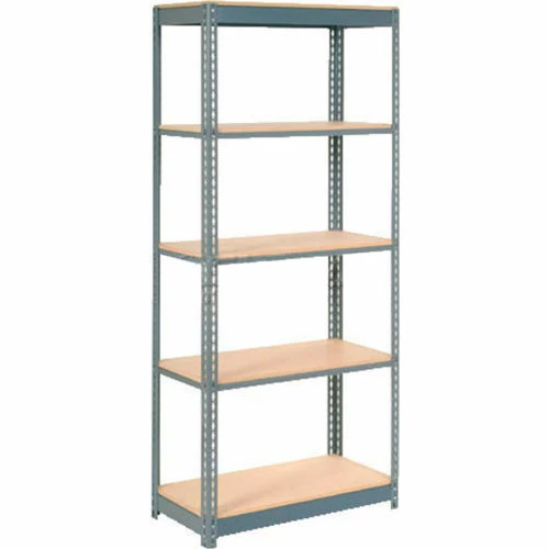 Global Industrial™ Heavy Duty Shelving 48"W x 12"D x 60"H With 5 Shelves - Wood Deck - Gray 1 Global Industrial™ Heavy Duty Shelving 48"W x 12"D x 60"H With 5 Shelves - Wood Deck - Gray