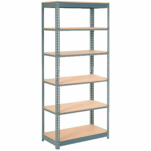 Global Industrial™ Heavy Duty Shelving 48"W x 24"D x 60"H With 6 Shelves - Wood Deck - Gray 1 Global Industrial™ Heavy Duty Shelving 48"W x 24"D x 60"H With 6 Shelves - Wood Deck - Gray