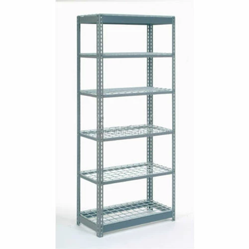 Global Industrial™ Heavy Duty Shelving 48"W x 18"D x 60"H With 6 Shelves - Wire Deck - Gray 1 Global Industrial™ Heavy Duty Shelving 48"W x 18"D x 60"H With 6 Shelves - Wire Deck - Gray