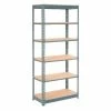 Global Industrial™ Heavy Duty Shelving 36"W x 24"D x 84"H With 6 Shelves - Wood Deck - Gray