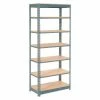 Global Industrial™ Heavy Duty Shelving 36"W x 18"D x 84"H With 7 Shelves - Wood Deck - Gray