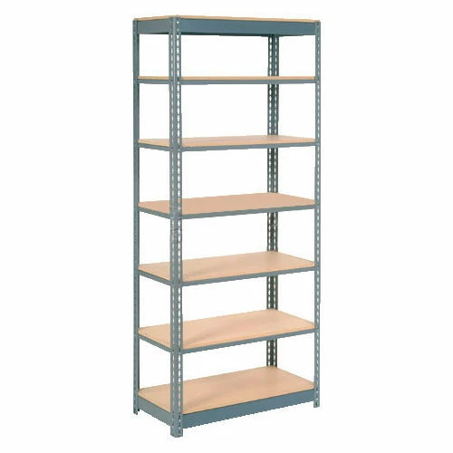 Global Industrial™ Heavy Duty Shelving 36"W x 18"D x 84"H With 7 Shelves - Wood Deck - Gray 1 Global Industrial™ Heavy Duty Shelving 36"W x 18"D x 84"H With 7 Shelves - Wood Deck - Gray