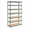 Global Industrial™ Extra Heavy Duty Shelving 48"W x 24"D x 84"H With 7 Shelves, Wood Deck, Gry