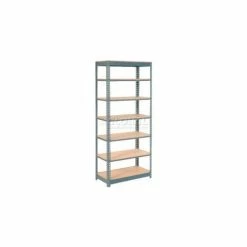 Global Industrial™ Heavy Duty Shelving 36"W x 18"D x 96"H With 7 Shelves - Wood Deck - Gray