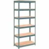 Global Industrial™ Extra Heavy Duty Shelving 36"W x 24"D x 96"H With 6 Shelves, Wood Deck, Gry