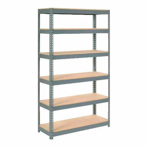 Global Industrial Extra Heavy Duty Shelving 48"W x 24"D x 96"H With 6 Shelves, Wood Deck, Gry 1 Global Industrial Extra Heavy Duty Shelving 48"W x 24"D x 96"H With 6 Shelves, Wood Deck, Gry