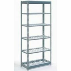 Global Industrial™ Heavy Duty Shelving 36"W x 24"D x 96"H With 6 Shelves - Wire Deck - Gray